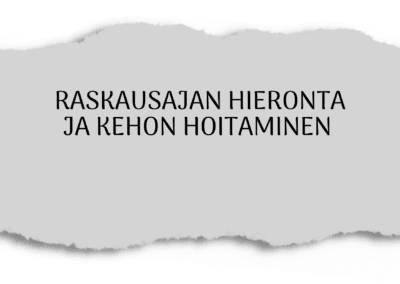 raskausajan hieronta